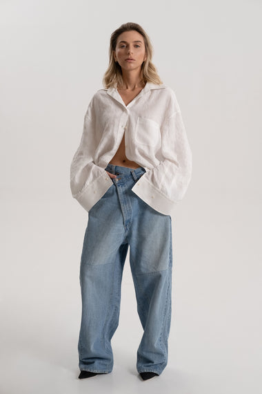 White Shirt Oversized - Top