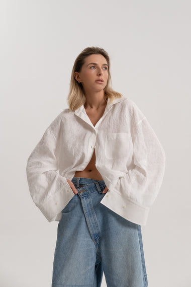 White Shirt Oversized - Top