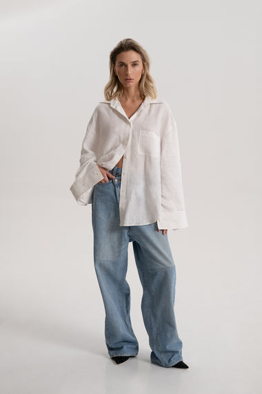 White Shirt Oversized - Top