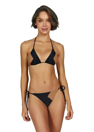 Solid Dixie Tie Side Full Bottom Black - Bikini Bottom