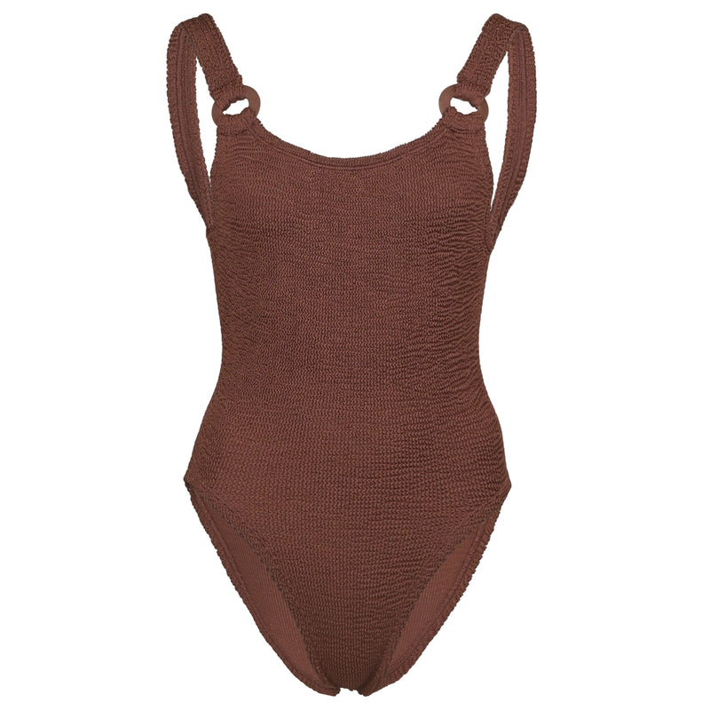 Domino Swim With Fabric Covered Hoops Metallic Chocolate