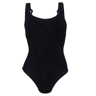 Domino Swim With Fabric Covered Hoops Black - ONE SIZE - One Piece