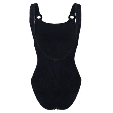Domino Swim With Fabric Covered Hoops Black - ONE SIZE - One Piece