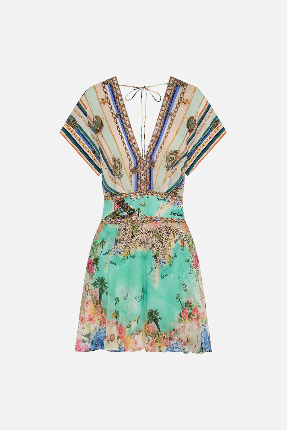Load image into Gallery viewer, Button Waist Playsuit Amalfi Lullaby - Playsuit
