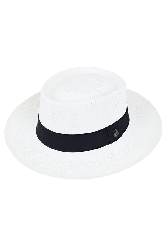 Load image into Gallery viewer, Dumont Hat White with Black Band
