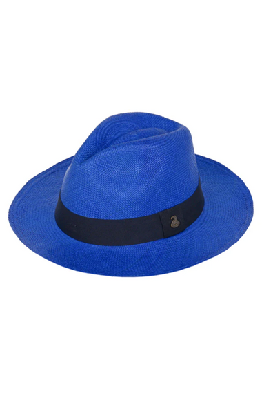 Panama Hat Classic Electric Blue / Black