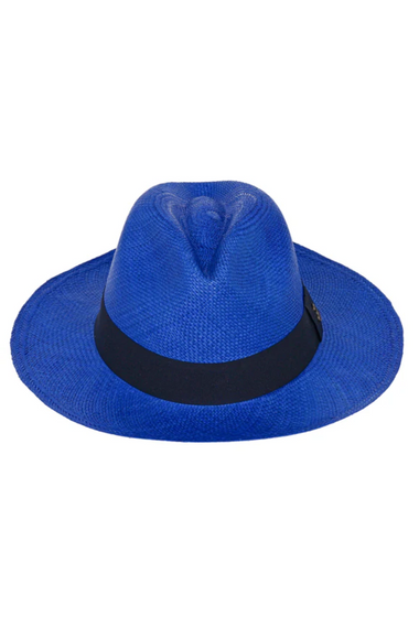 Panama Hat Classic Electric Blue / Black