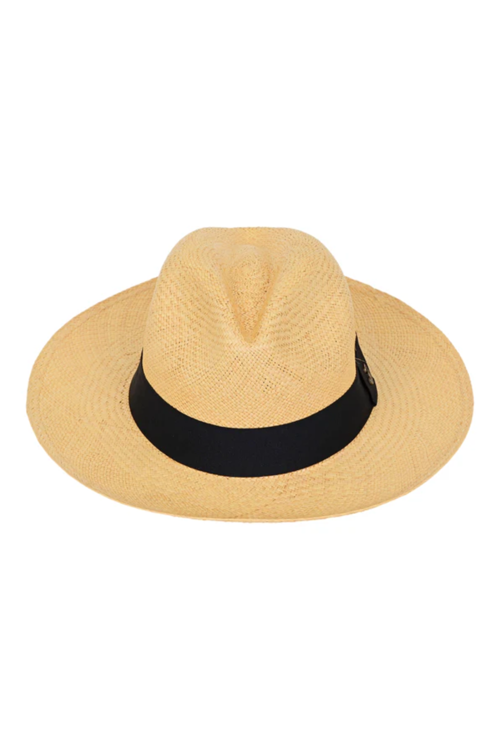 Panama Hat Unisex Classic Beige with Black Band