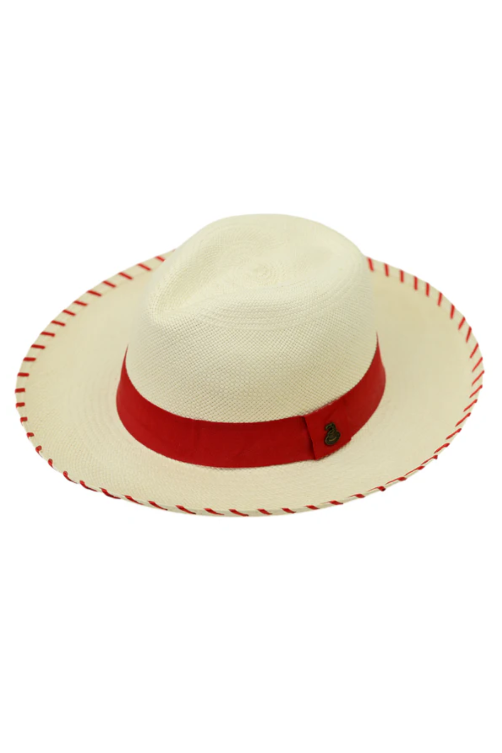 Load image into Gallery viewer, Panama Hat White Zebra / Red
