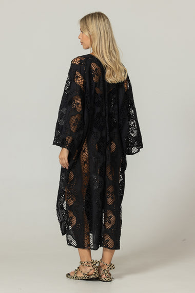 Eden Caftan Black - ONE SIZE - Kaftan