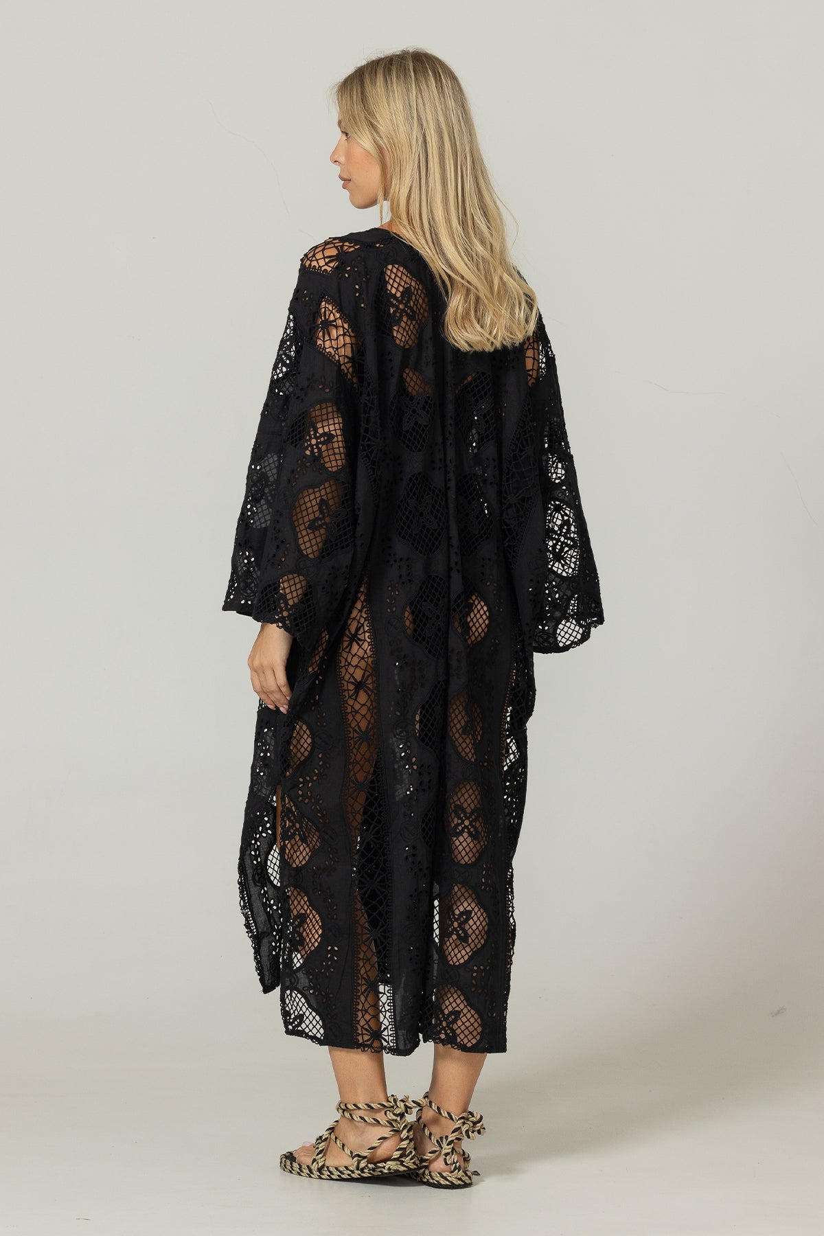 Load image into Gallery viewer, Eden Caftan Black - ONE SIZE - Kaftan
