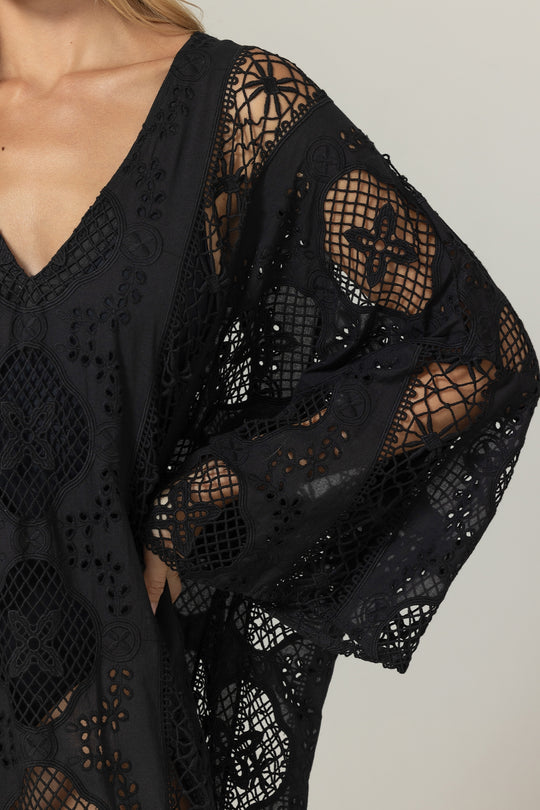 Load image into Gallery viewer, Eden Caftan Black - ONE SIZE - Kaftan
