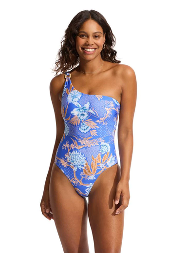 Eden One Shoulder One Piece Azure - One Piece