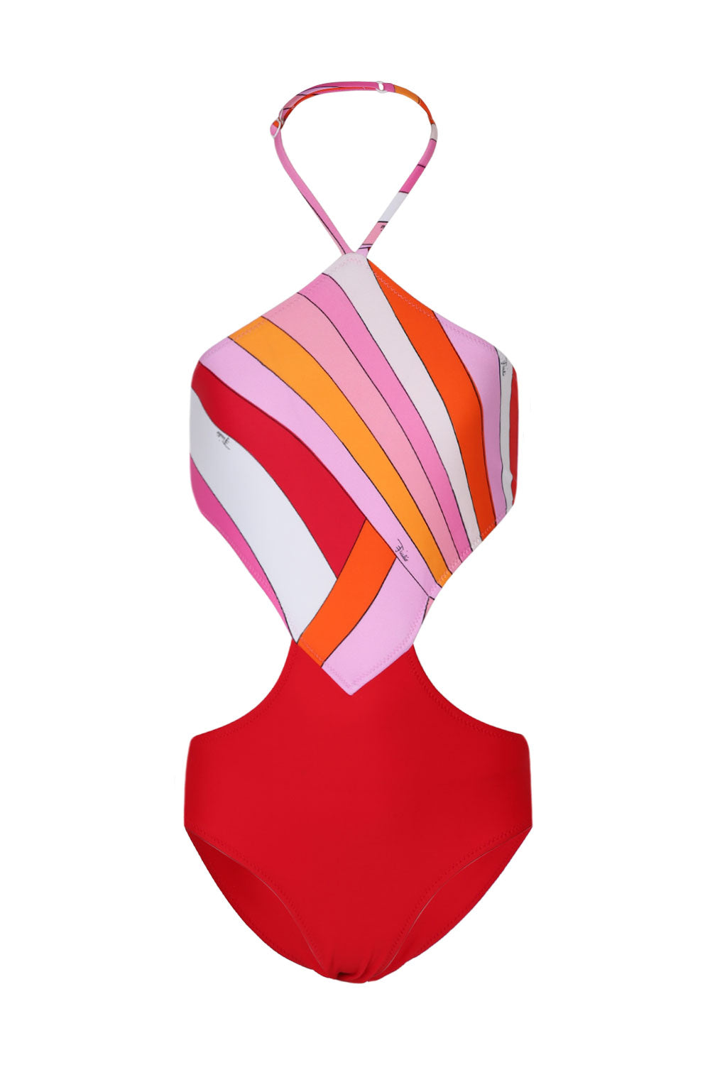 Load image into Gallery viewer, Girls Orange Strawberry One-Piece Swimsuit
