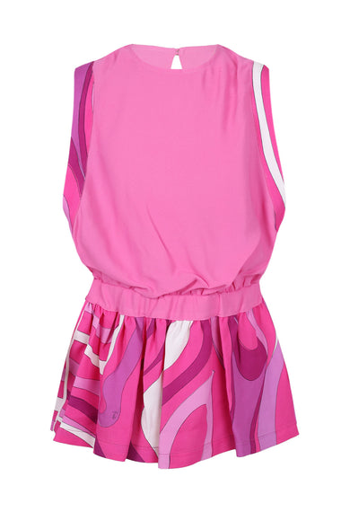Girls Woven Dress Sleeveless Fuchsia