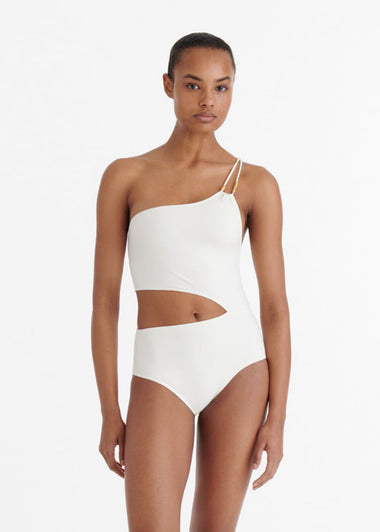 Ecume One Shoulder Sable Fin