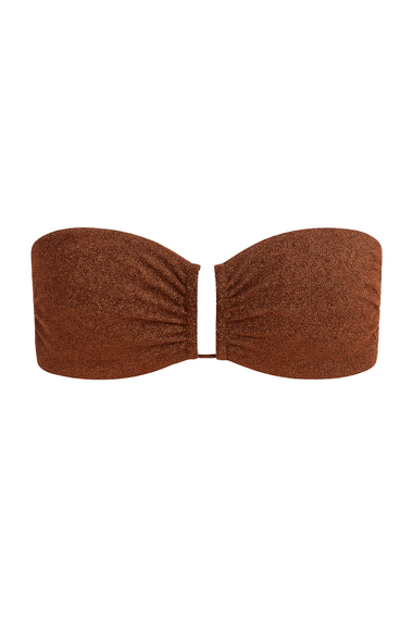Flamboyant Bandeau Top Cuivre Lurex
