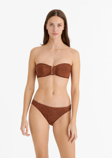Flamboyant Bandeau Top Cuivre Lurex