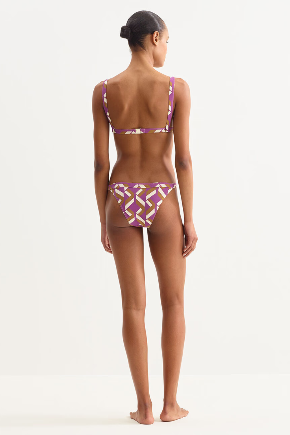 Load image into Gallery viewer, Must Triangle Top Imprime Swim Purple
