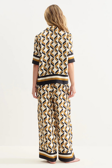 Tube Trousers Imprime Swim Noir