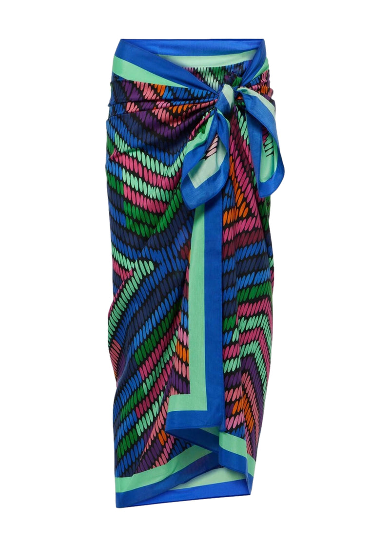 Crystal Short Sarong Imprime Arc En Ciel