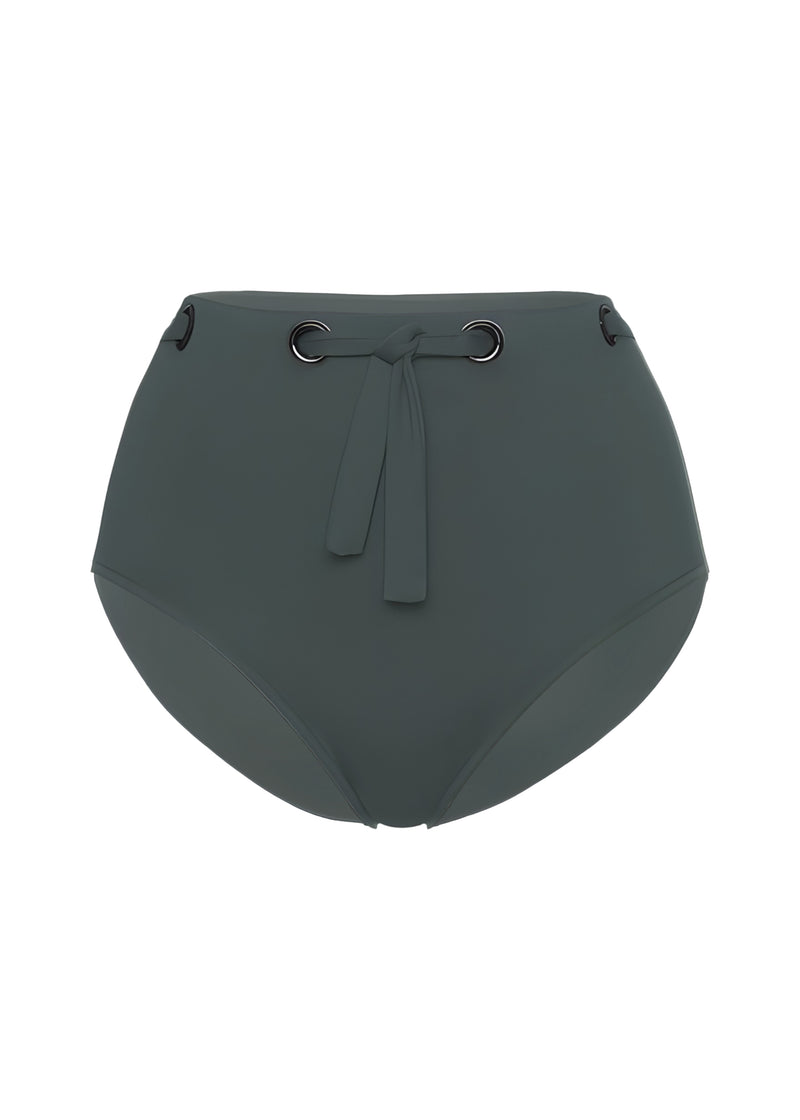 High Waisted Bikini Bottoms in Sage Green