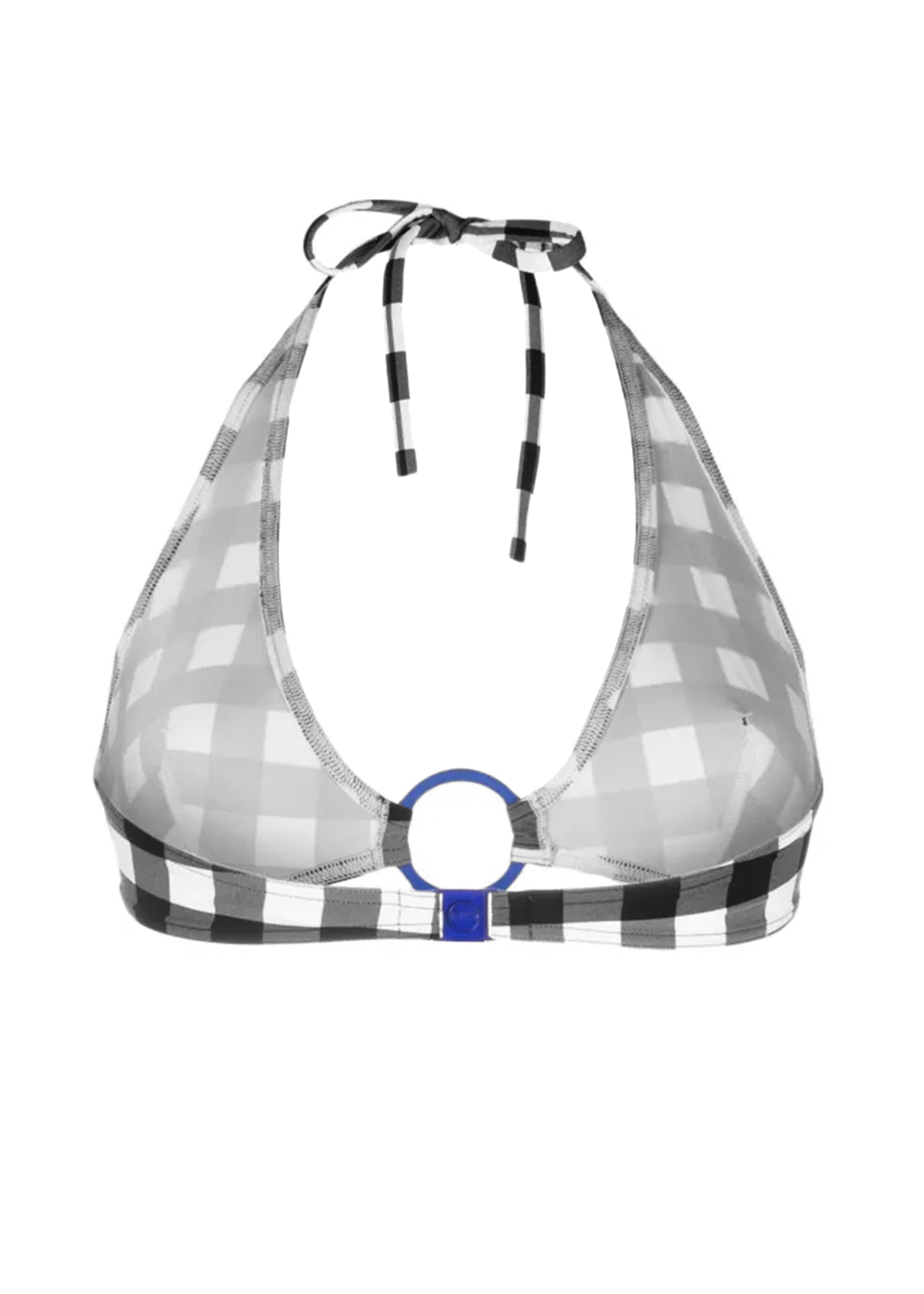 Load image into Gallery viewer, Ellipse Full Cup Triangle Bikini Top Noir Blanc - Bikini Top
