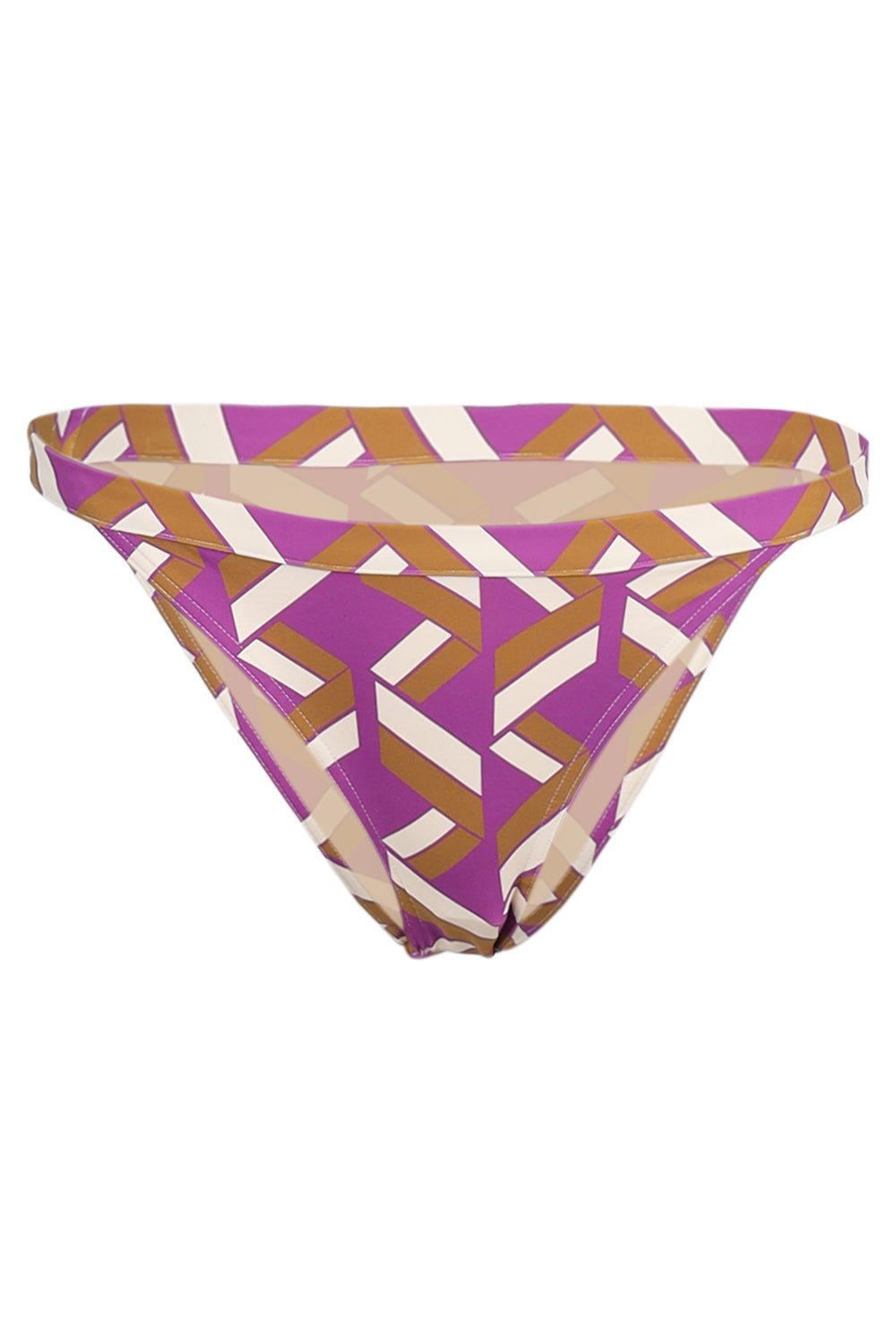 Fever Low-cut Bikini Bottom Imprime Swim Purple