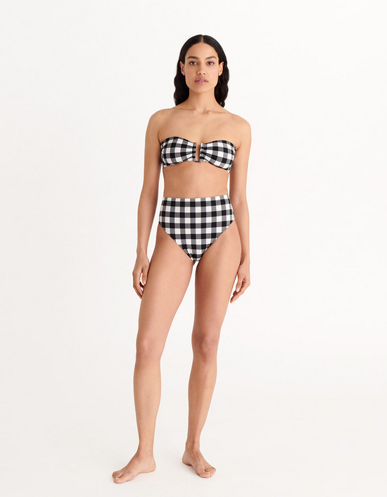 Load image into Gallery viewer, Forme High Waisted Bikini Brief Noir Blanc
