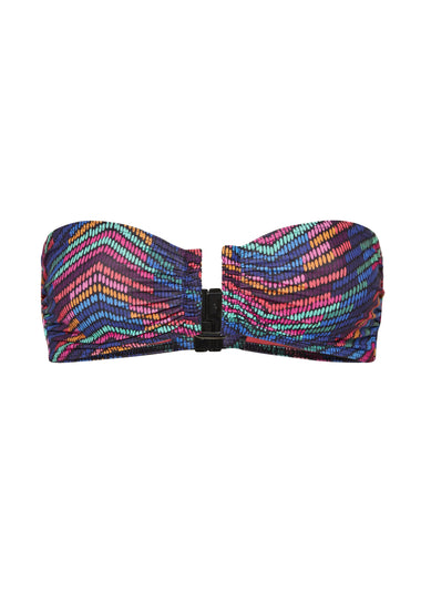 Illusion Bandeau Bikini Top Imprime Arc En Ciel - Bikini Top