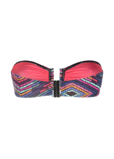 Illusion Bandeau Bikini Top Imprime Arc En Ciel - Bikini Top