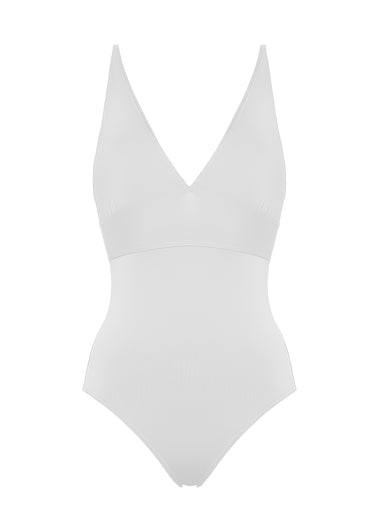 Larcin Triangle One Piece Swimsuit Blanc - One Piece