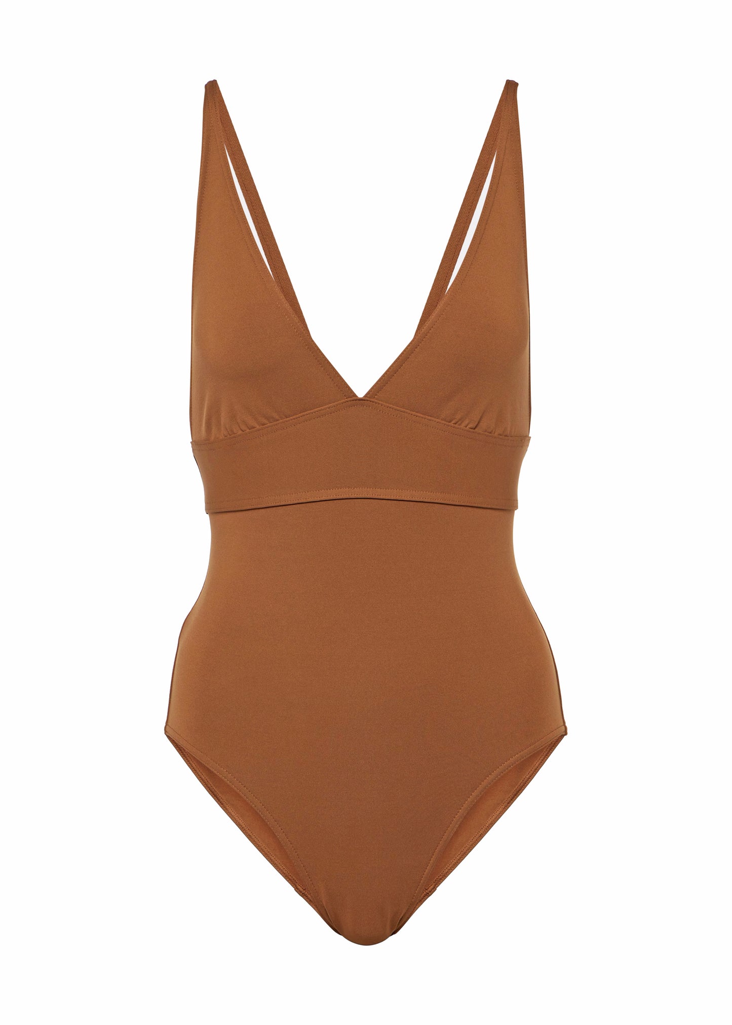 Larcin Triangle One Piece Swimsuit Caramelo - One Piece