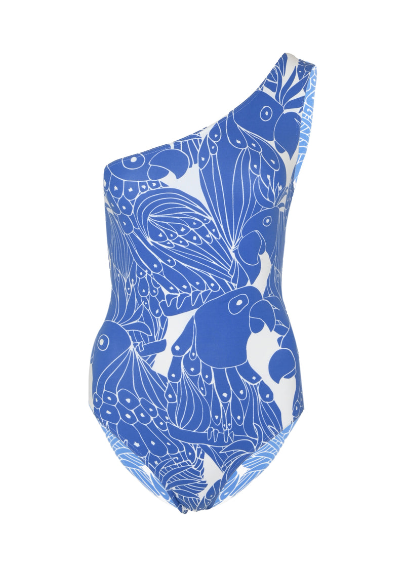 Manolo One Shoulder Maracas Blue