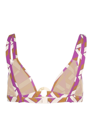 Must Triangle Top Imprime Swim Purple