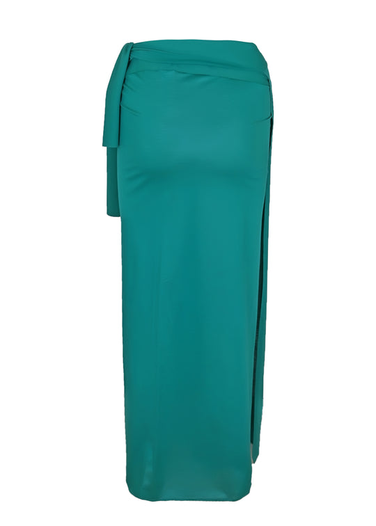 Wrap Maxi Skirt in Green - ONE SIZE - Sarong