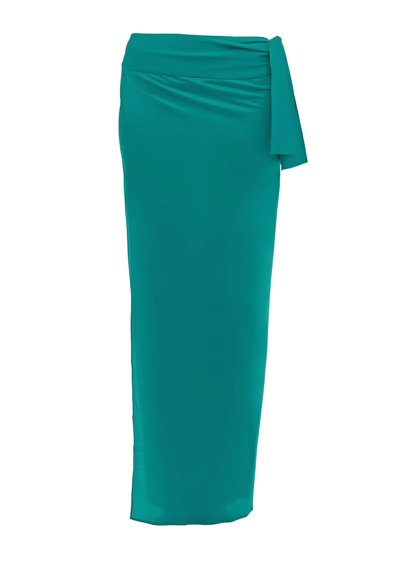 Wrap Maxi Skirt in Green