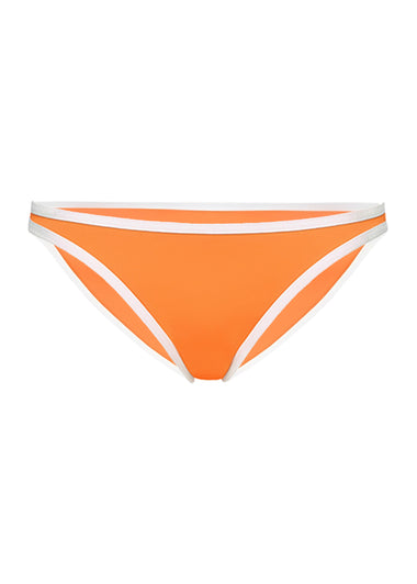 Womens Bikini Bottoms in Orange/White - Bikini Bottom