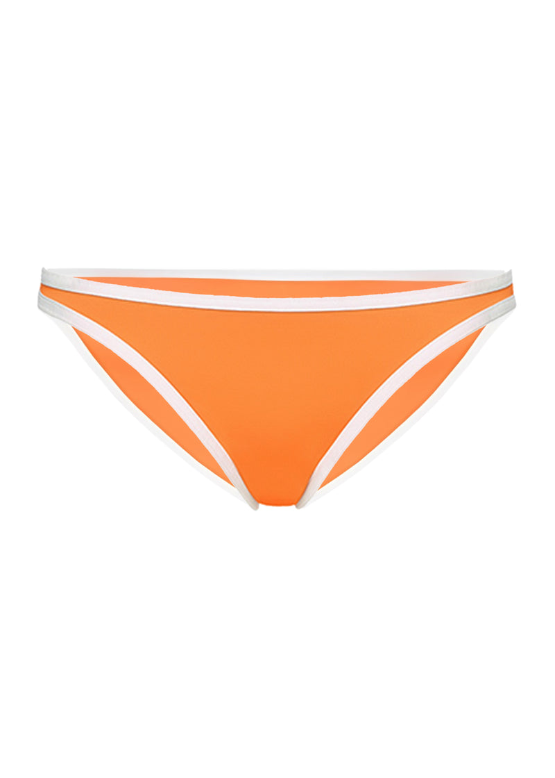 Womens Bikini Bottoms in Orange/White