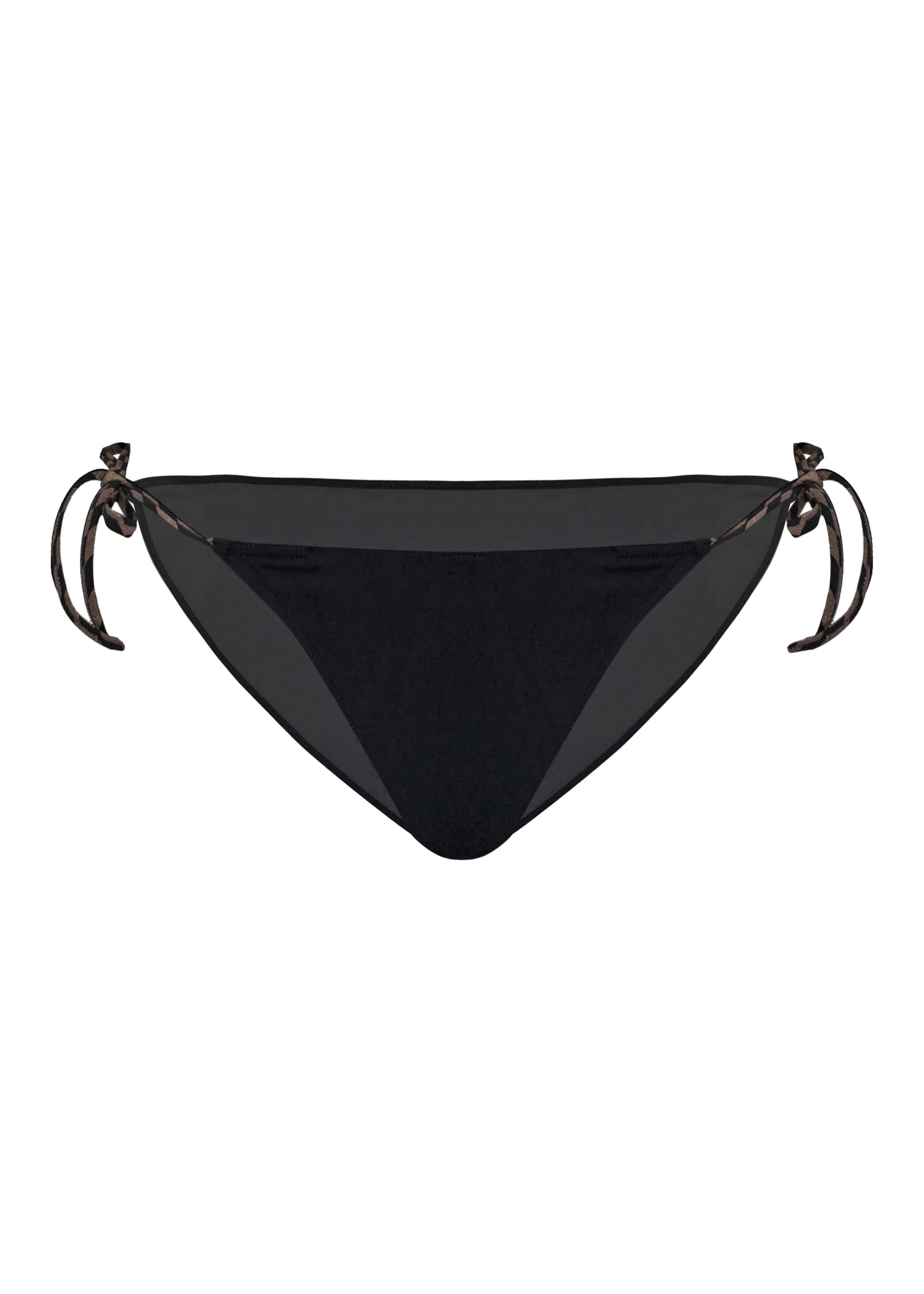Load image into Gallery viewer, Adjustable Side Tie Bikini Bottoms in Black/Gold - Bikini Bottom
