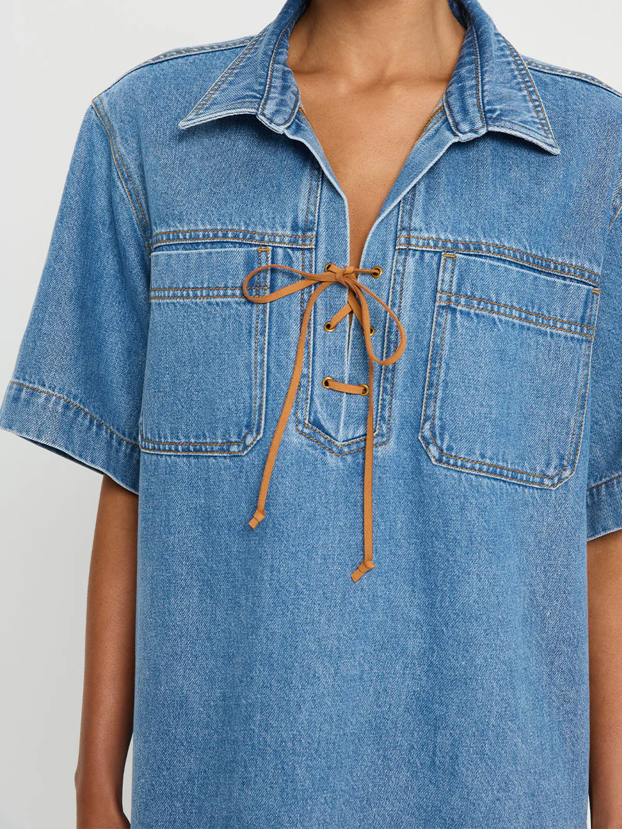 Load image into Gallery viewer, Evie Denim Dress - Dress
