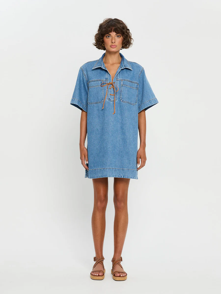 Load image into Gallery viewer, Evie Denim Dress - Dress
