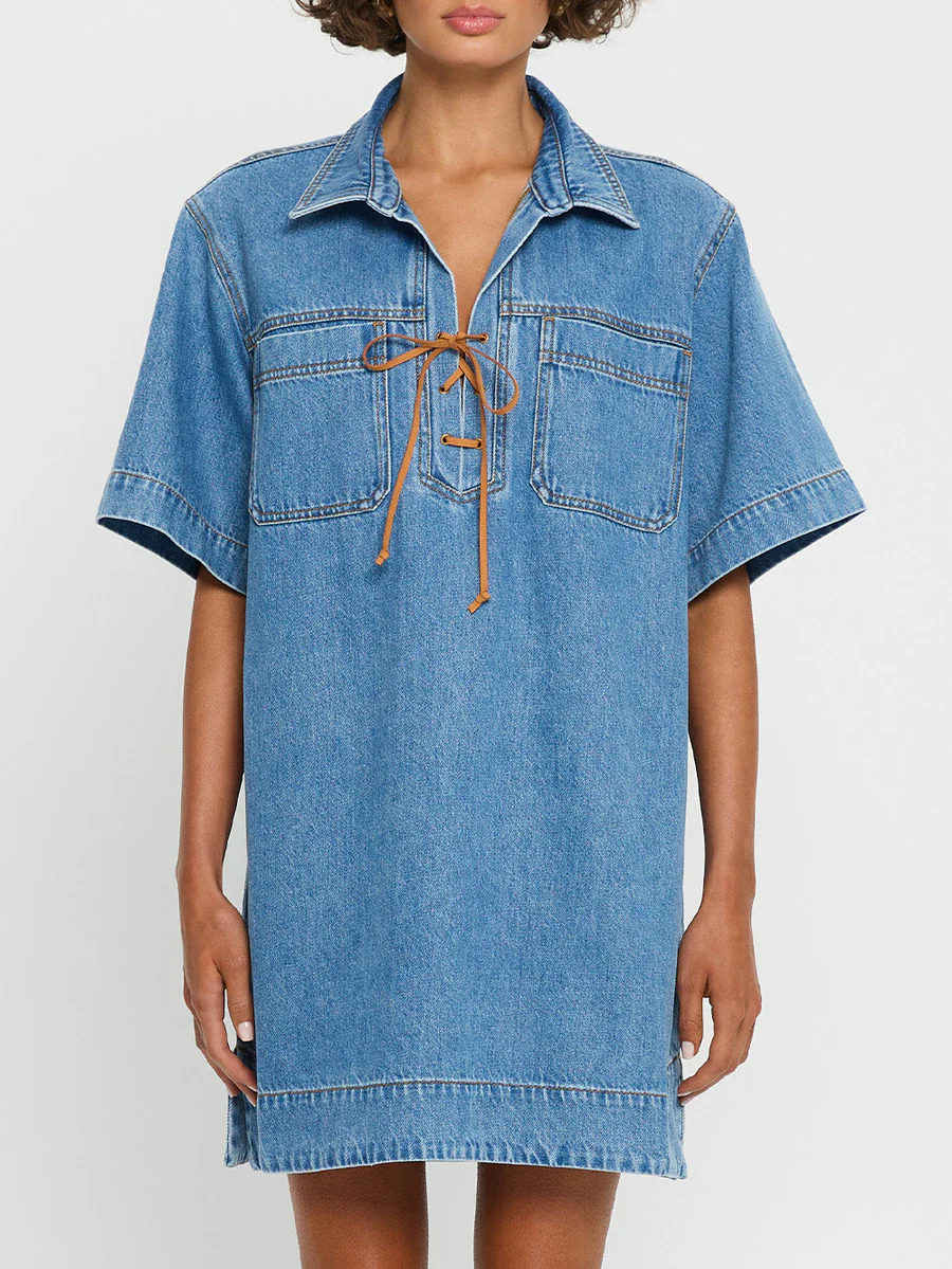 Load image into Gallery viewer, Evie Denim Dress - Dress
