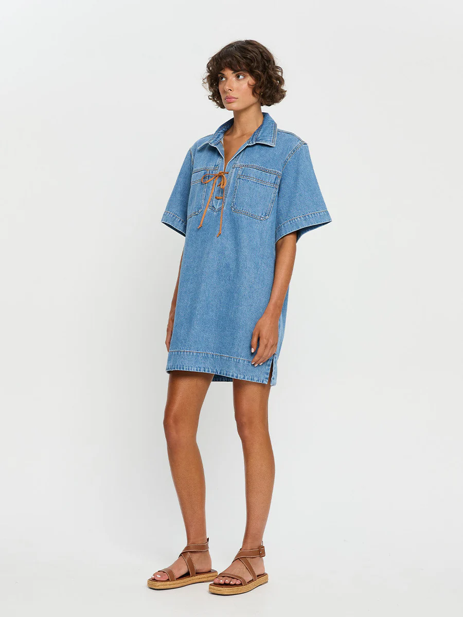 Load image into Gallery viewer, Evie Denim Dress - Dress

