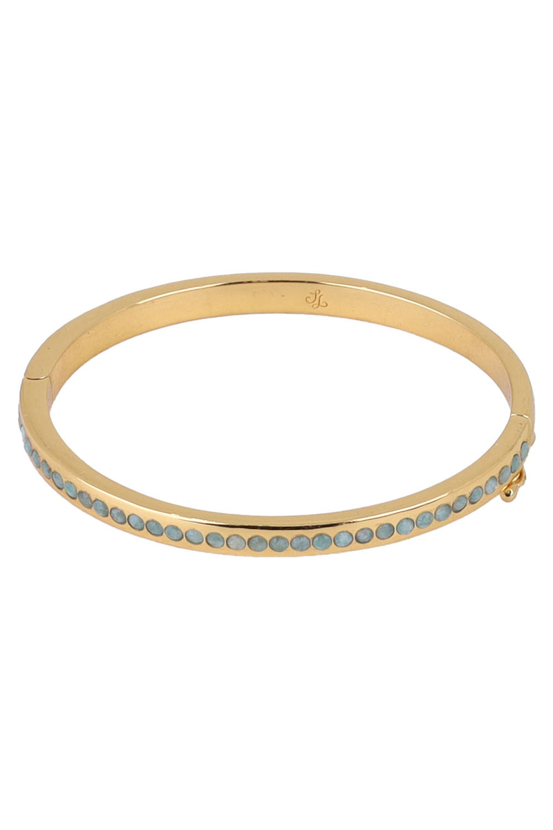 Inlay Stone Gold Bracelet - Ewa Turquoise Bracelet