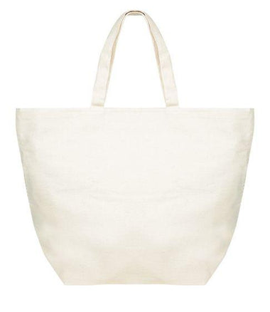 Fabric Tote Bag Off White/Purple - Bag