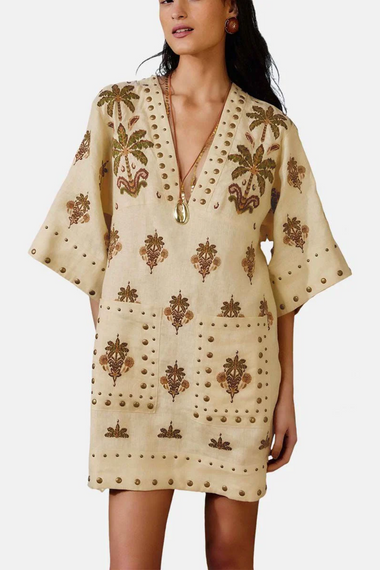 Coconut Tree Tapestry Tunic Mini Dress