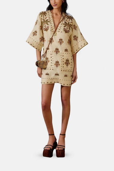 Coconut Tree Tapestry Tunic Mini Dress