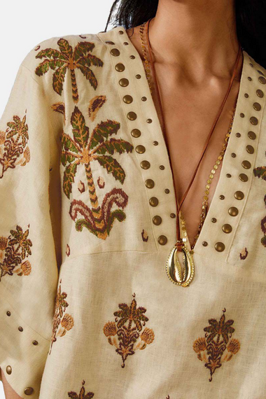 Coconut Tree Tapestry Tunic Mini Dress