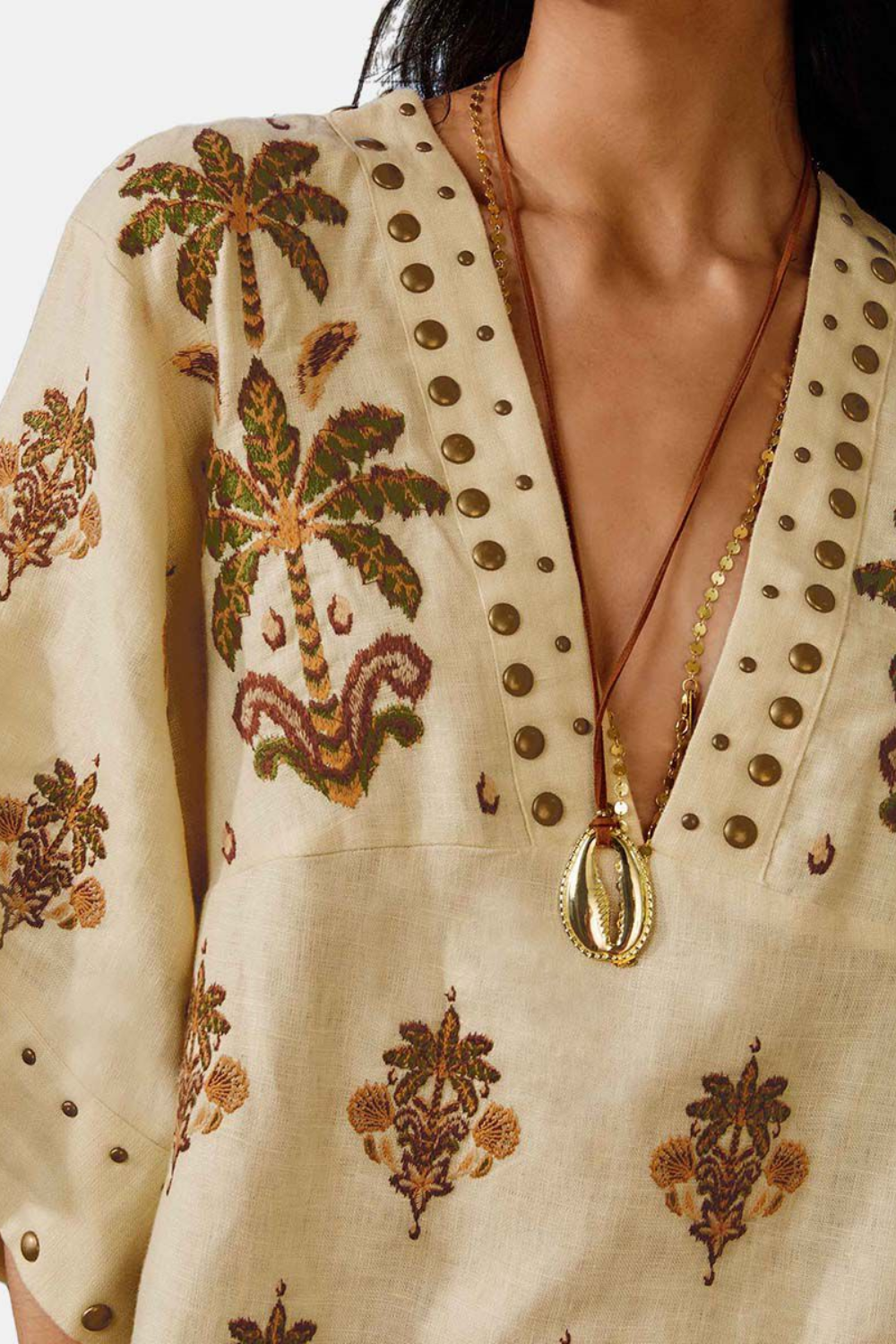 Load image into Gallery viewer, Coconut Tree Tapestry Tunic Mini Dress
